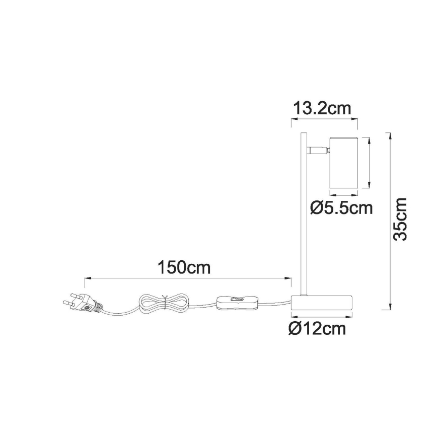 Globo - Настолна лампа 1xGU10/5W/230V