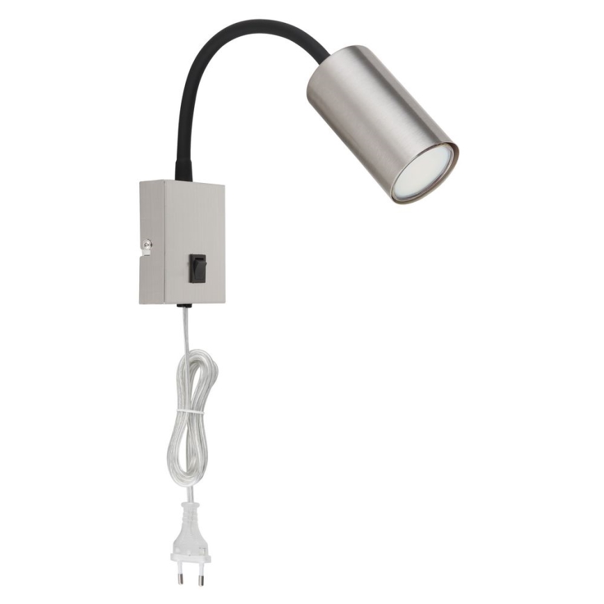 Globo - Гъвкав аплик 1xGU10/25W/230V черен/матов хром