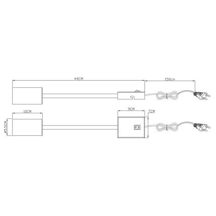 Globo - Гъвкав аплик 1xGU10/25W/230V черен/матов хром