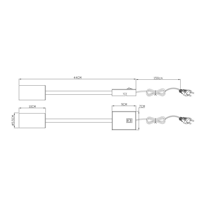 Globo - Гъвкав аплик 1xGU10/25W/230V черен/матов хром