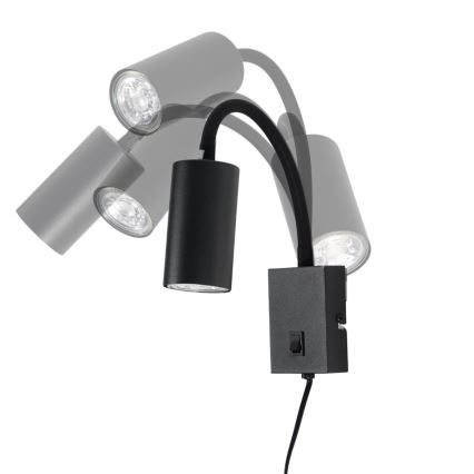 Globo - Гъвкав аплик 1xGU10/25W/230V черен