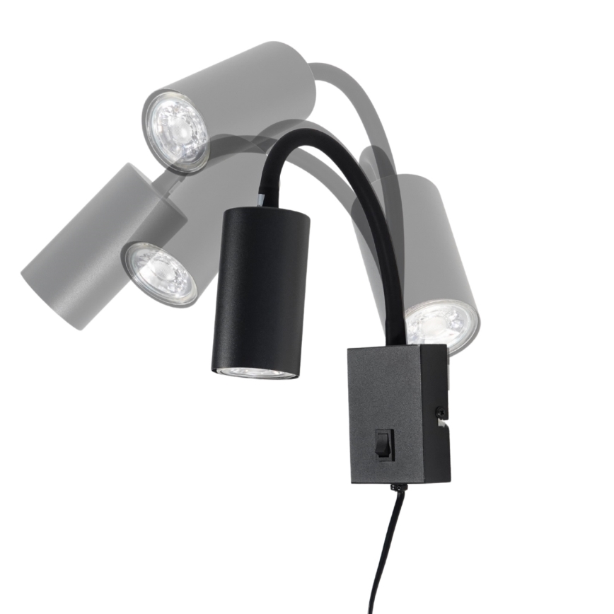 Globo - Гъвкав аплик 1xGU10/25W/230V черен