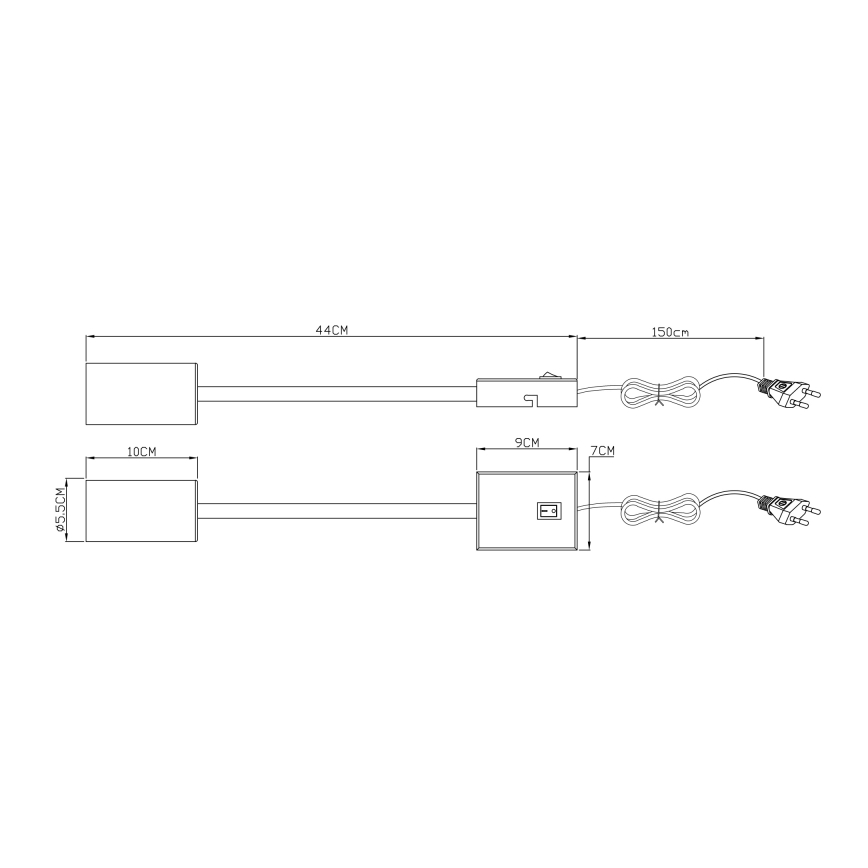 Globo - Гъвкав аплик 1xGU10/25W/230V черен