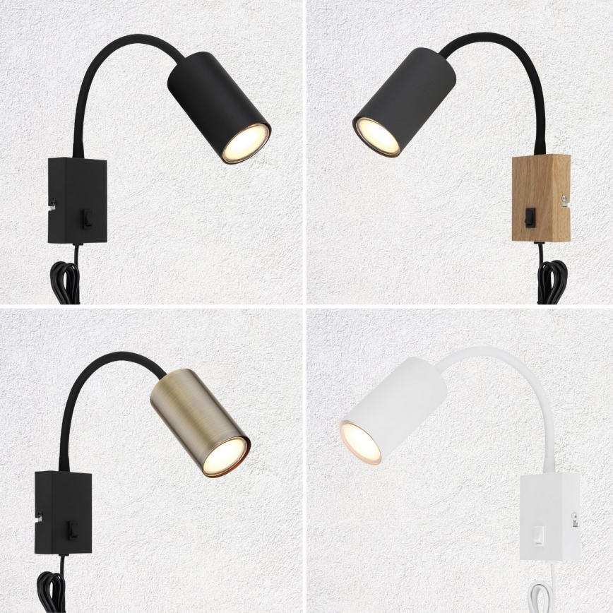 Globo - Гъвкав аплик 1xGU10/25W/230V черен