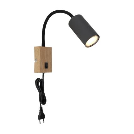 Globo - Гъвкав аплик 1xGU10/25W/230V сив/кафяв