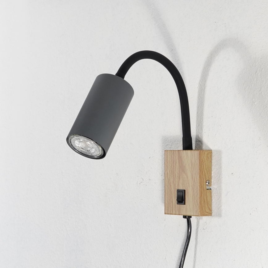 Globo - Гъвкав аплик 1xGU10/25W/230V сив/кафяв