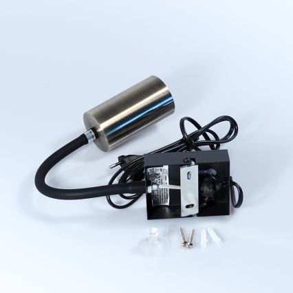 Globo - Гъвкав аплик 1xGU10/25W/230V черен/месинг