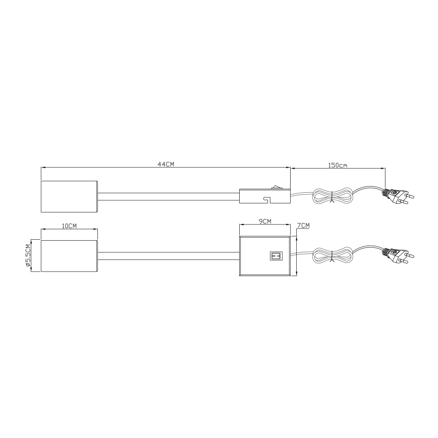 Globo - Гъвкав аплик 1xGU10/25W/230V черен/месинг