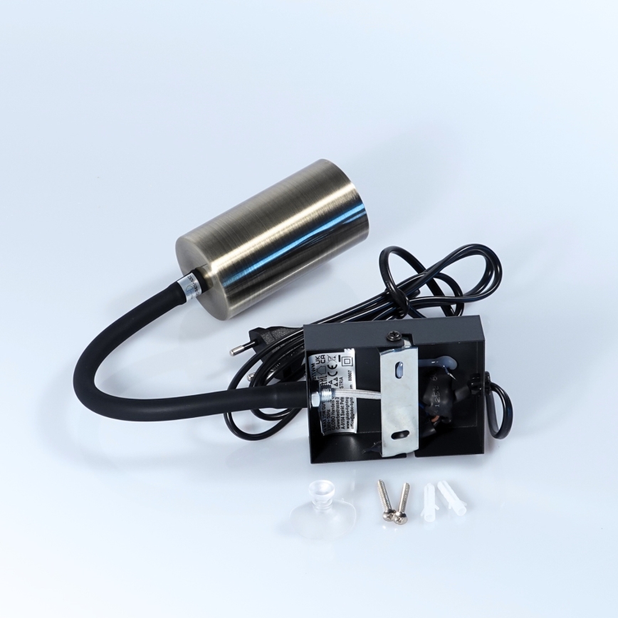 Globo - Гъвкав аплик 1xGU10/25W/230V черен/месинг