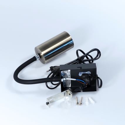 Globo - Гъвкав аплик 1xGU10/25W/230V черен/месинг