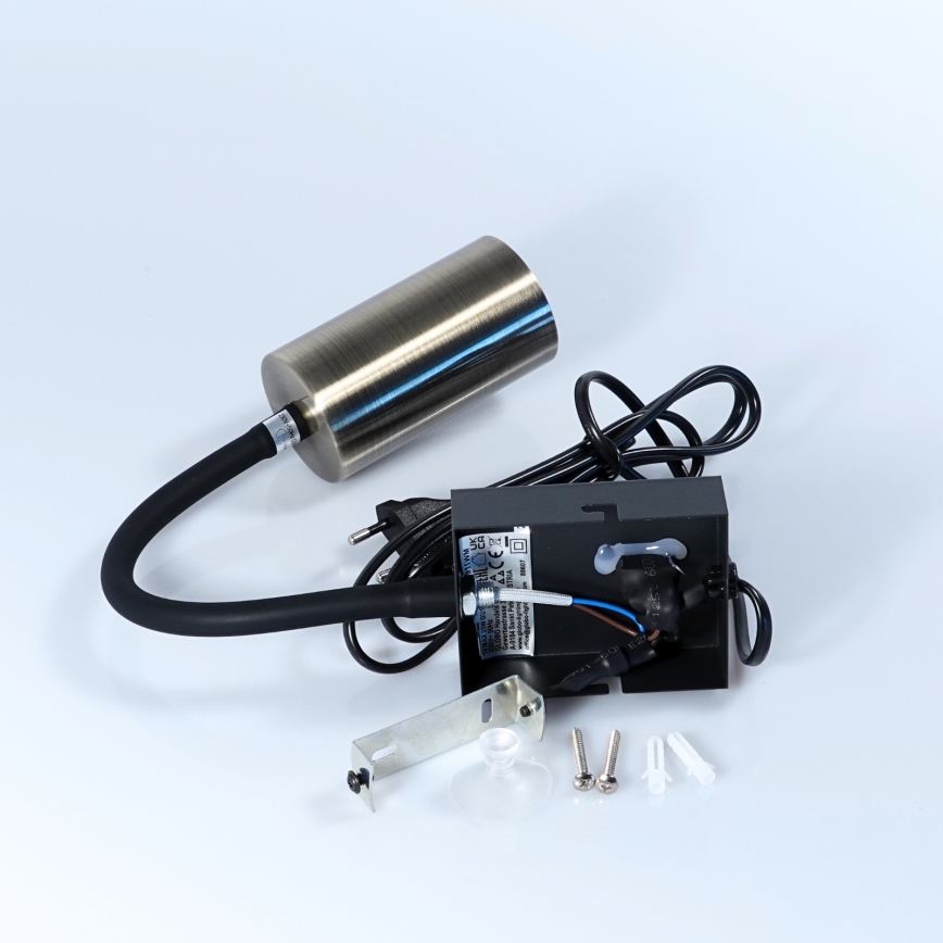 Globo - Гъвкав аплик 1xGU10/25W/230V черен/месинг