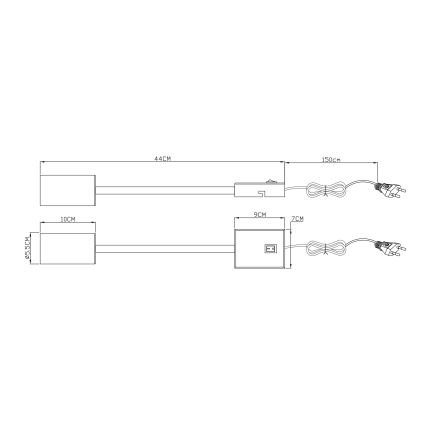 Globo - Гъвкав аплик 1xGU10/25W/230V бял
