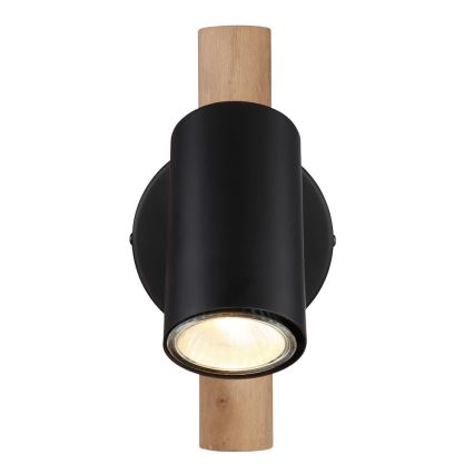 Globo - Стенен спот 1xGU10/5W/230V дървен/метален