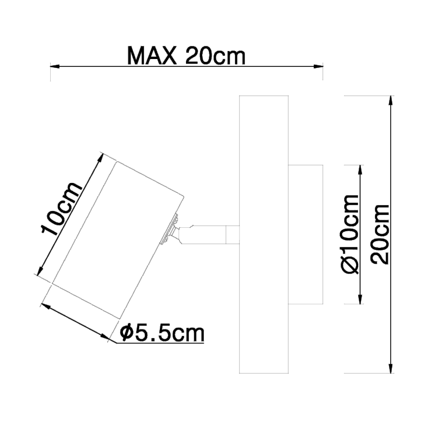 Globo - Стенен спот 1xGU10/5W/230V дървен/метален