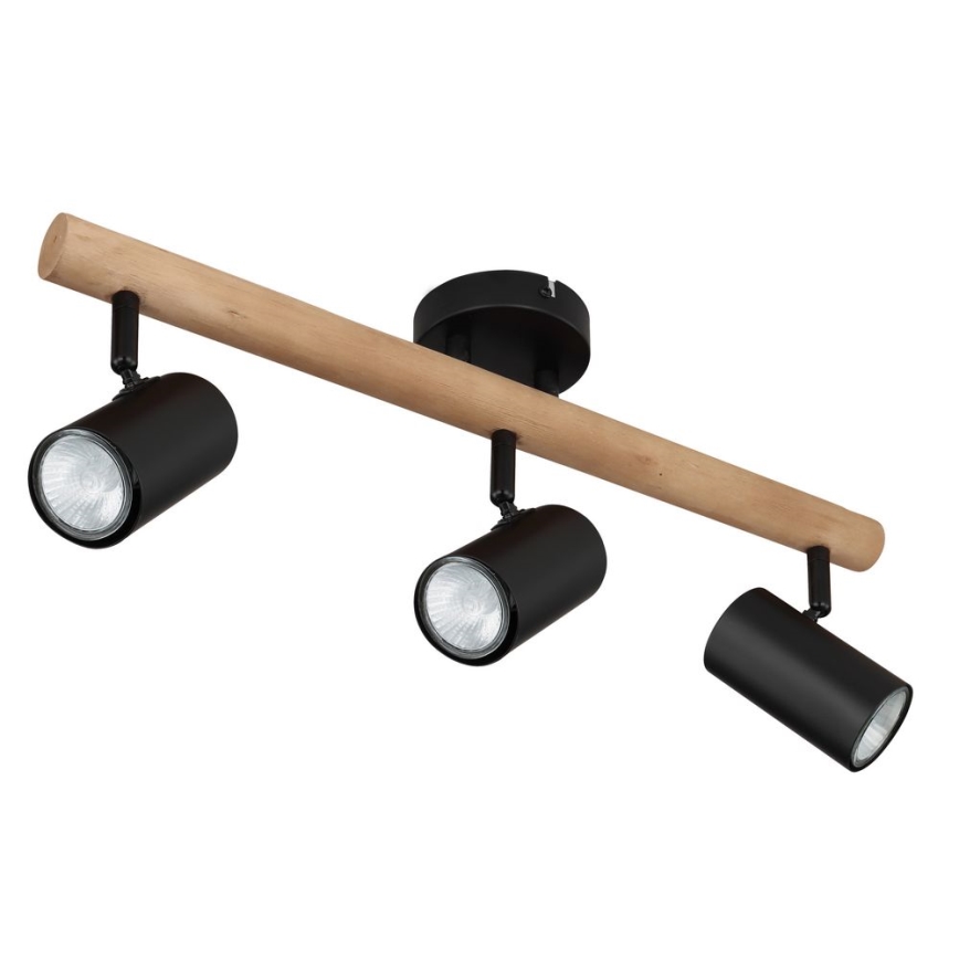 Globo - Спот 3xGU10/5W/230V дървен/метален