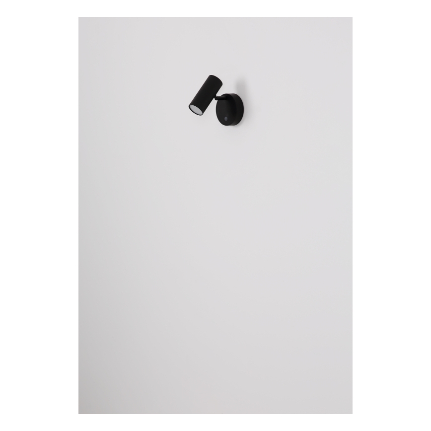 Globo - димируемо презареждаемо стенено точково осветително тяло LED/0,4W/3,7V 1800 mAh черно