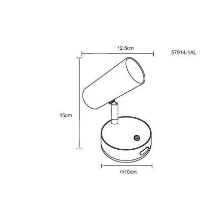 Globo - LED регулируемо стенен спот осветително тяло LED/0,4W/3,7V 1800 mAh