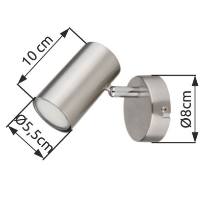 Globo - Спот аплик 1xGU10/25W/230V матов хром
