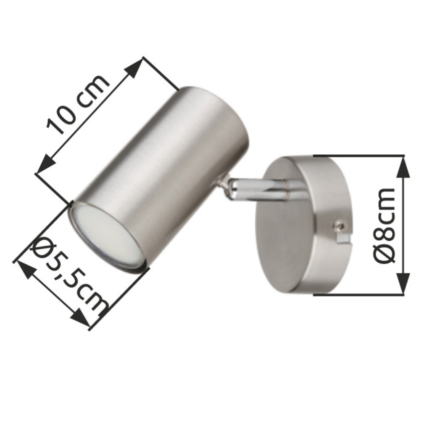 Globo - Спот аплик 1xGU10/25W/230V матов хром