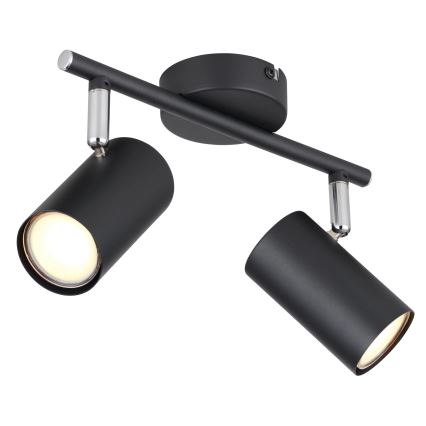 Globo - Спот 2xGU10/25W/230V черен
