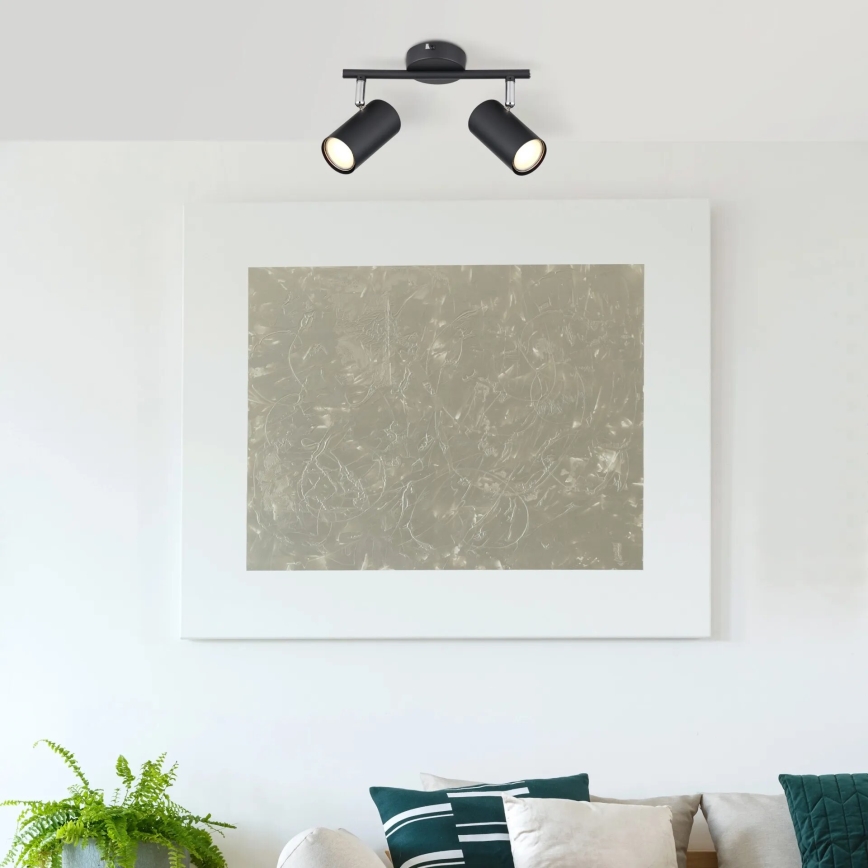 Globo - Спот 2xGU10/25W/230V черен