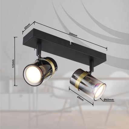 Globo - Спот 2xGU10/8W/230V