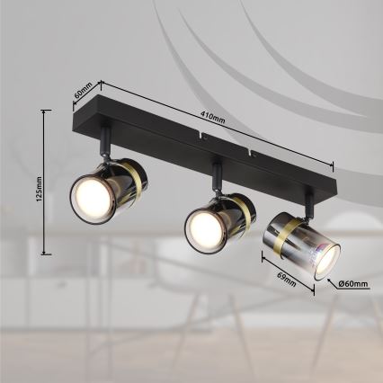 Globo - Спот 3xGU10/8W/230V