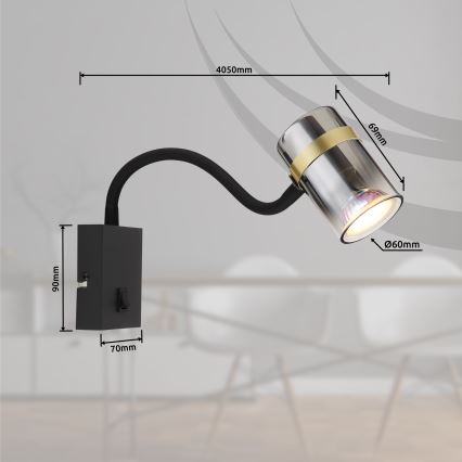 Globo - Гъвкава настолна лампа 1xGU10/8W/230V