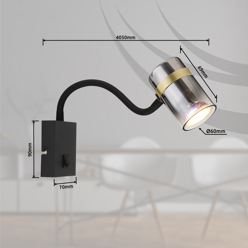 Globo - Гъвкава настолна лампа 1xGU10/8W/230V