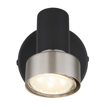 Globo - Спот аплик 1xGU10/25W/230V черен/сребрист