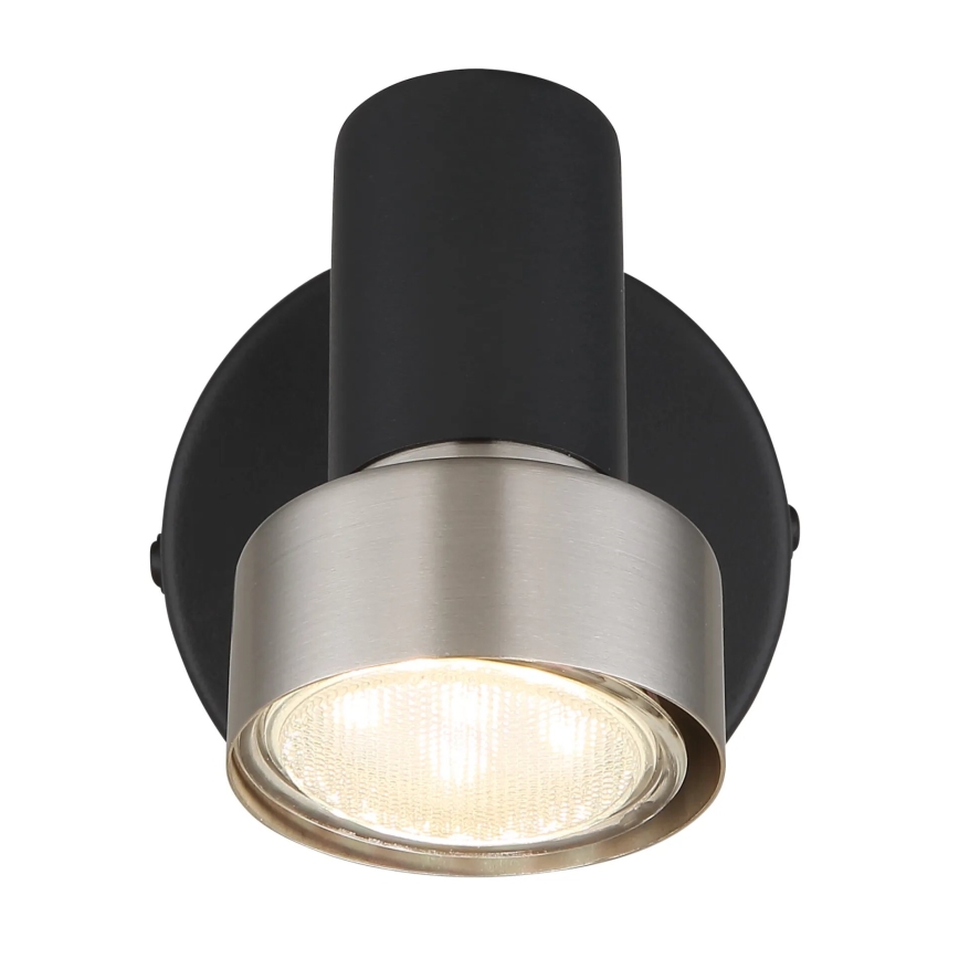 Globo - Спот аплик 1xGU10/25W/230V черен/сребрист