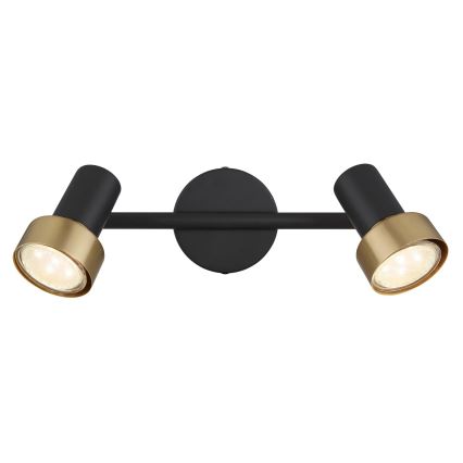 Globo - Спот  2xGU10/25W/230V черен/златист