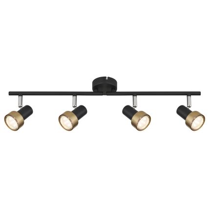 Globo - Спот  4xGU10/25W/230V черен/златист