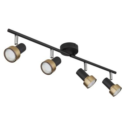 Globo - Спот  4xGU10/25W/230V черен/златист