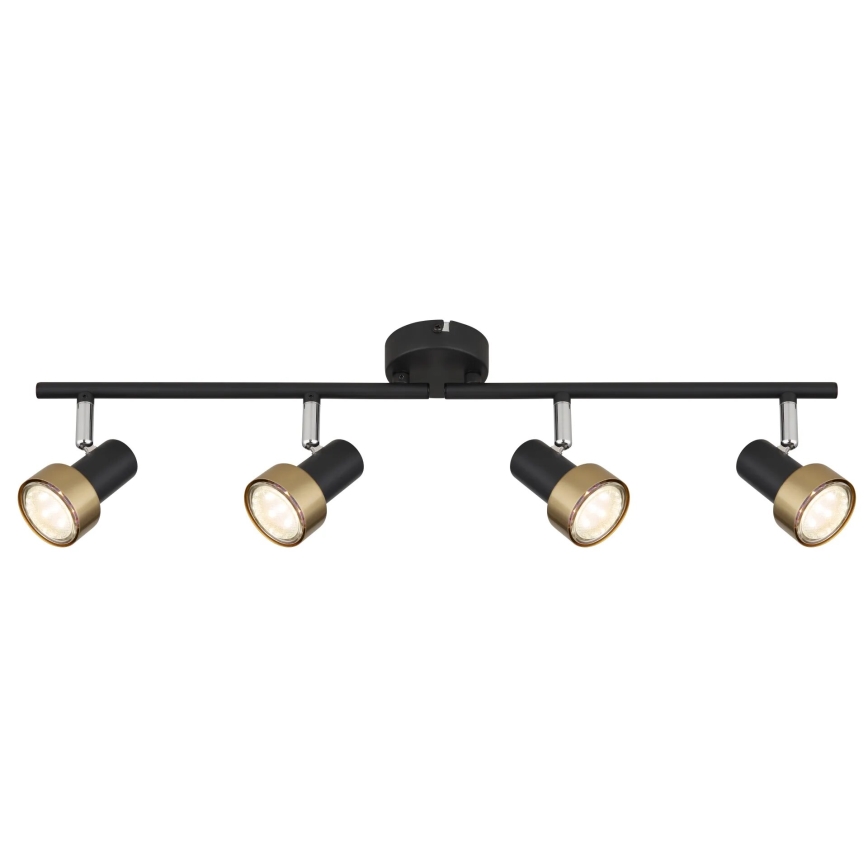 Globo - Спот  4xGU10/25W/230V черен/златист