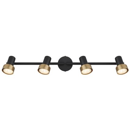 Globo - Спот  4xGU10/25W/230V черен/златист