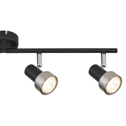 Globo - Спот  4xGU10/25W/230V черен/сребрист