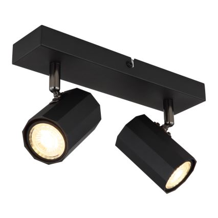 Globo - Спот 2xGU10/25W/230V черен