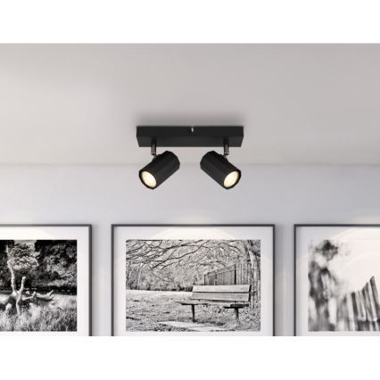 Globo - Спот 2xGU10/25W/230V черен