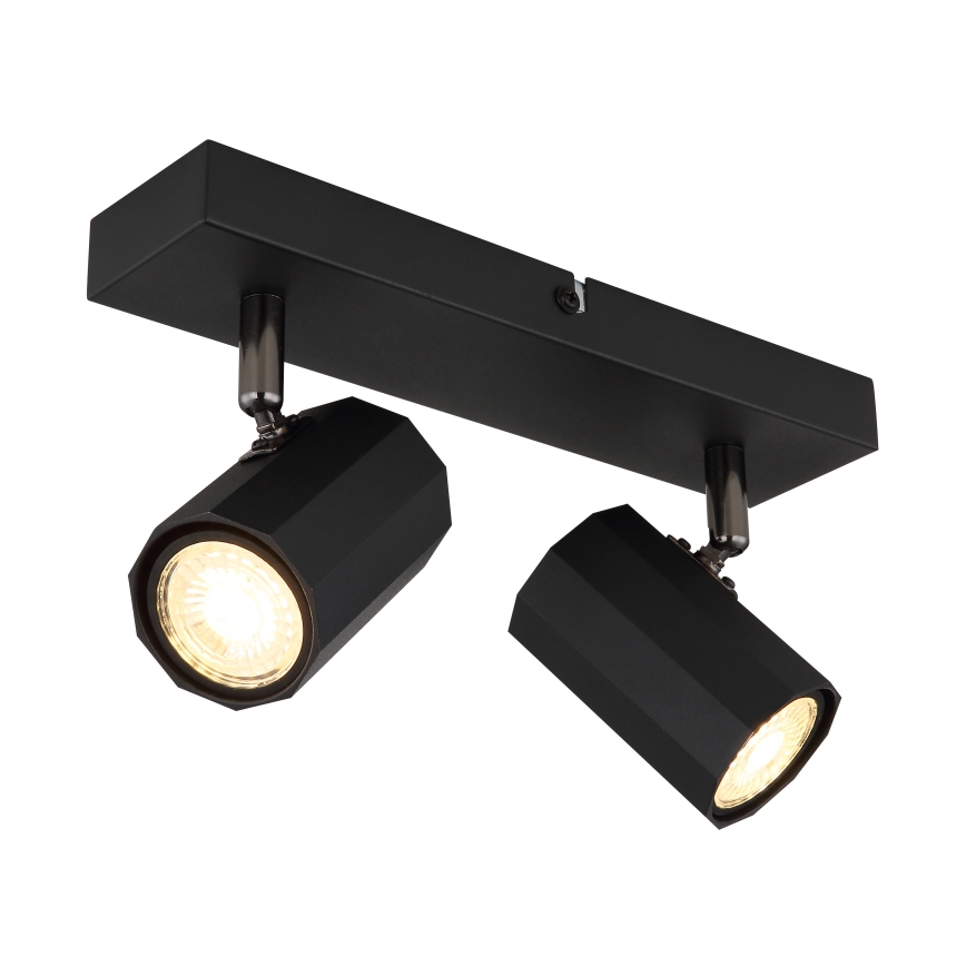 Globo - Спот 2xGU10/25W/230V черен