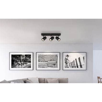 Globo - Спот 3xGU10/25W/230V черен