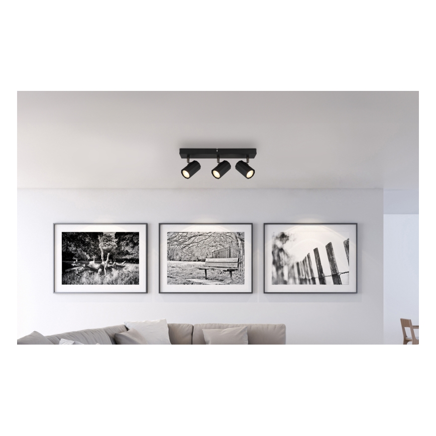 Globo - Спот 3xGU10/25W/230V черен