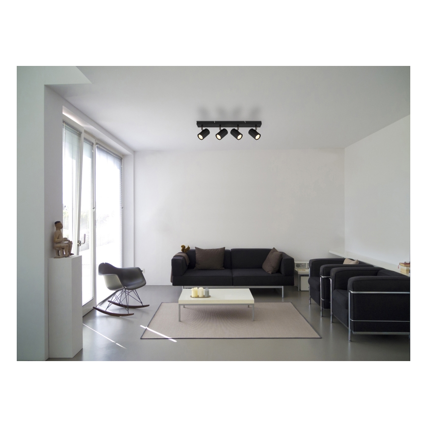 Globo - Спот 4xGU10/25W/230V черен