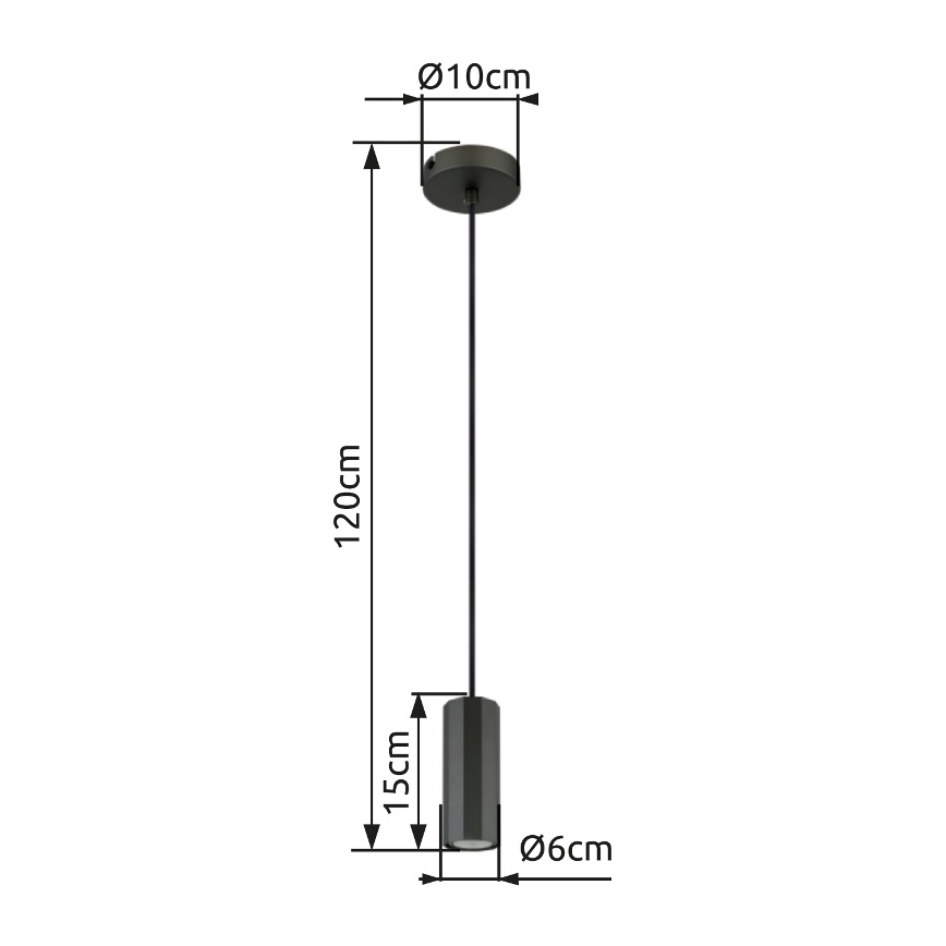 Globo - Пендел 1xGU10/25W/230V черен