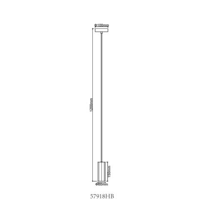 Globo - Пендел 1xGU10/25W/230V черен