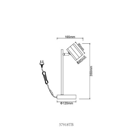 Globo - Настолна лампа 1xGU10/5W/230V черен
