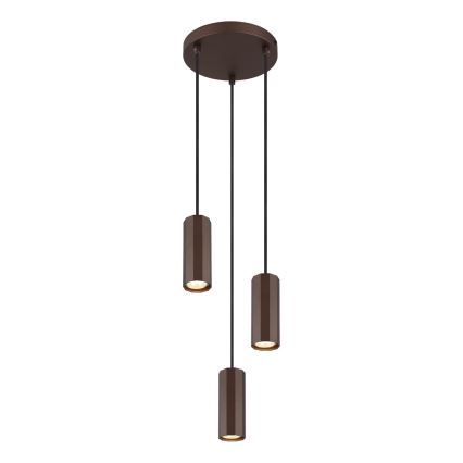 Globo - Пендел 3xGU10/25W/230V кафяв