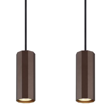 Globo - Пендел 4xGU10/25W/230V кафяв
