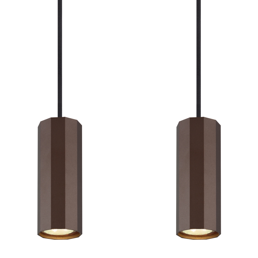 Globo - Пендел 4xGU10/25W/230V кафяв