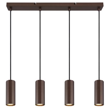 Globo - Пендел 4xGU10/25W/230V кафяв